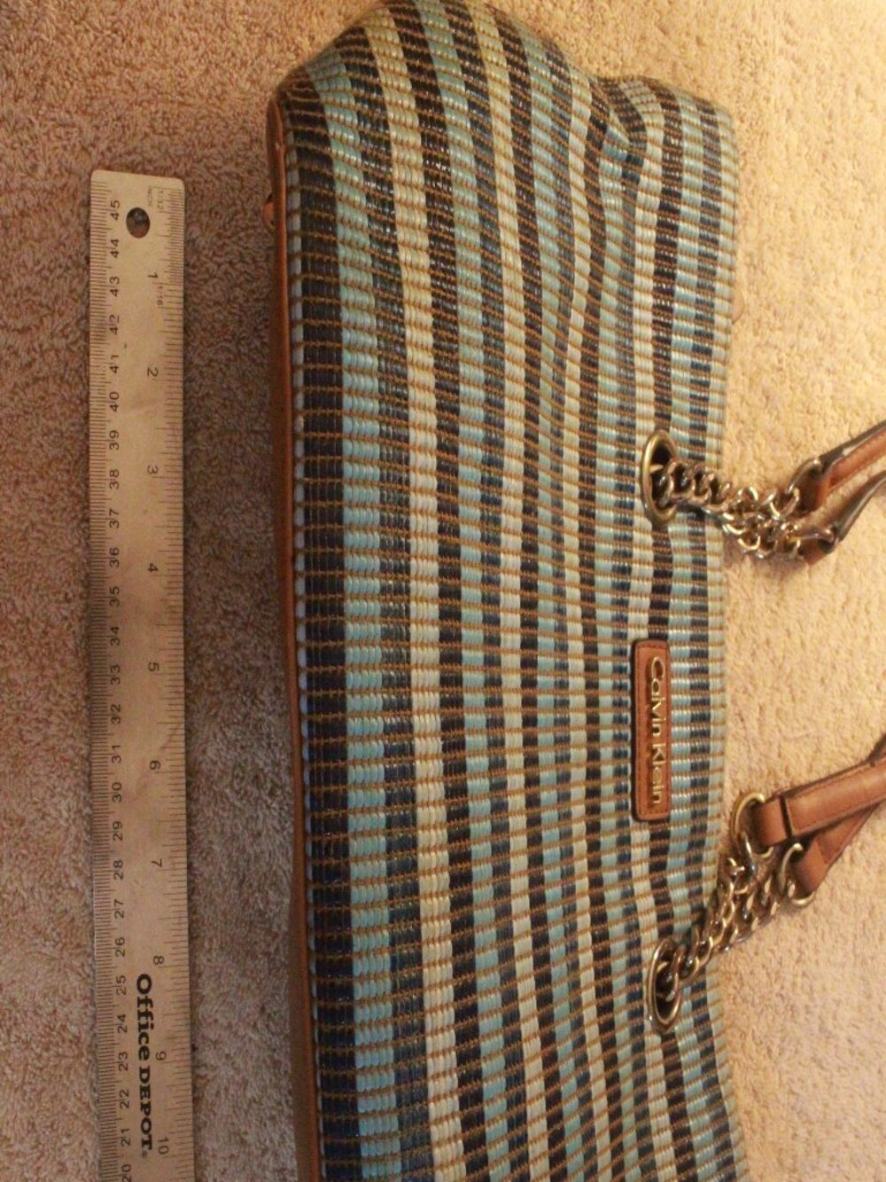 Calvin Klein Striped Shoulder Bag